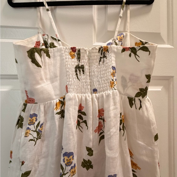 Reformation Cream Floral Linen Dress - Picture 5 of 7